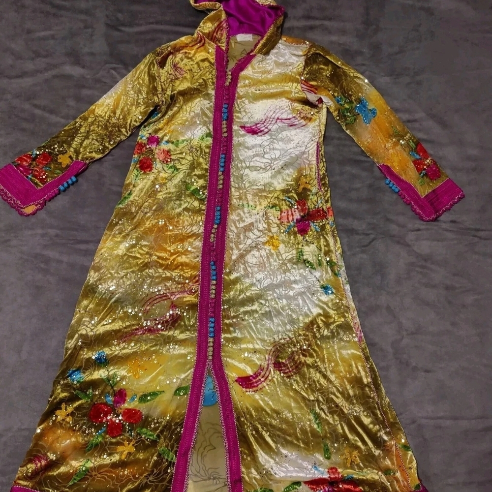 Multicolored Women Middle Eastern  New Handmade Custom Dress Embroidery